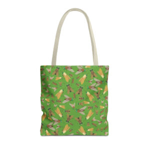Marsh Green Tote Bag with Greenhead Print