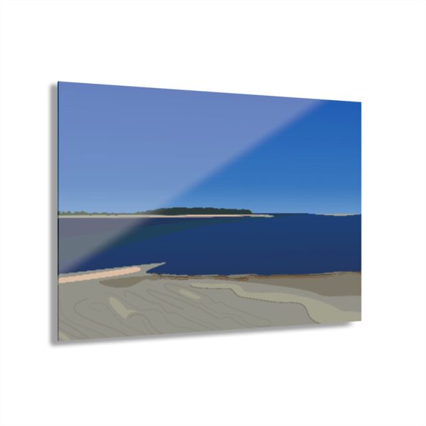 Acrylic Plum Island from Pavilion (French Cleat Hanging)