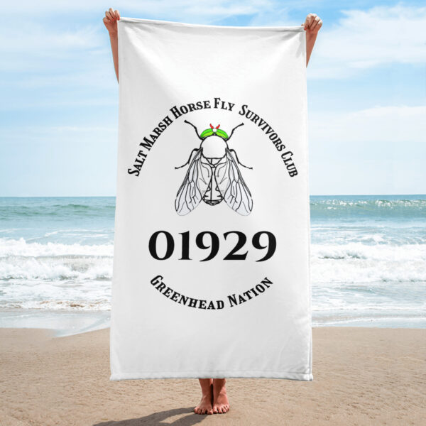 01929 Essex Beaches - Salt Marsh Horse Fly Survivors Club Beach Towel