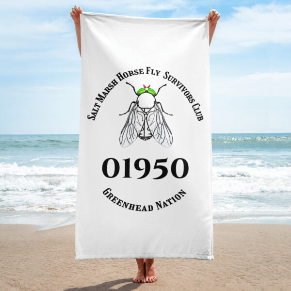 01950 Merrimack River - Salt Marsh Horse Fly Survivors Club Beach Towel