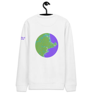 Unisex eco sweatshirt with Northern Massachusetts Map